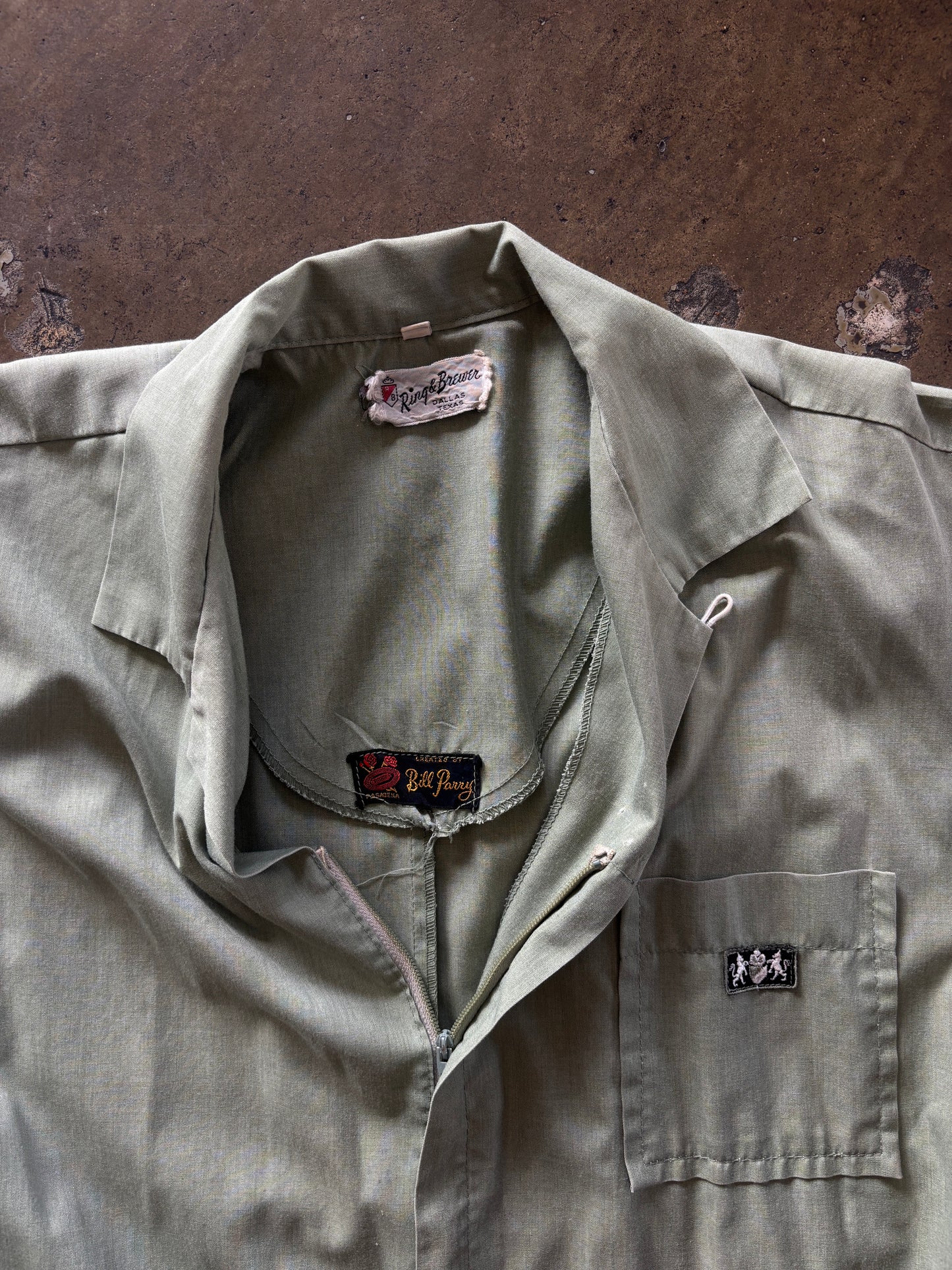Ring & Bearer Short Sleeve Sage Coveralls