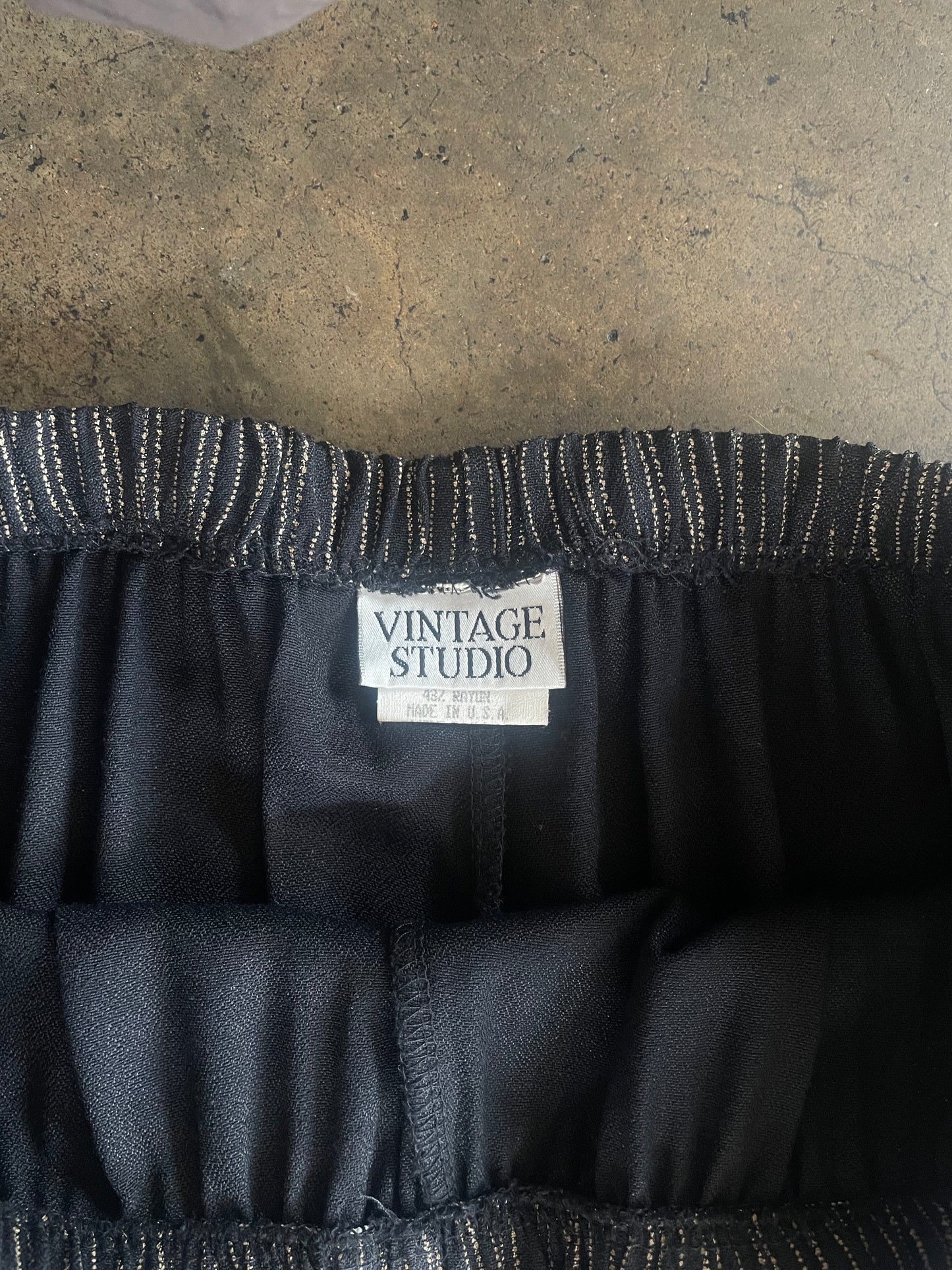 Vintage Studio Black Striped Trousers