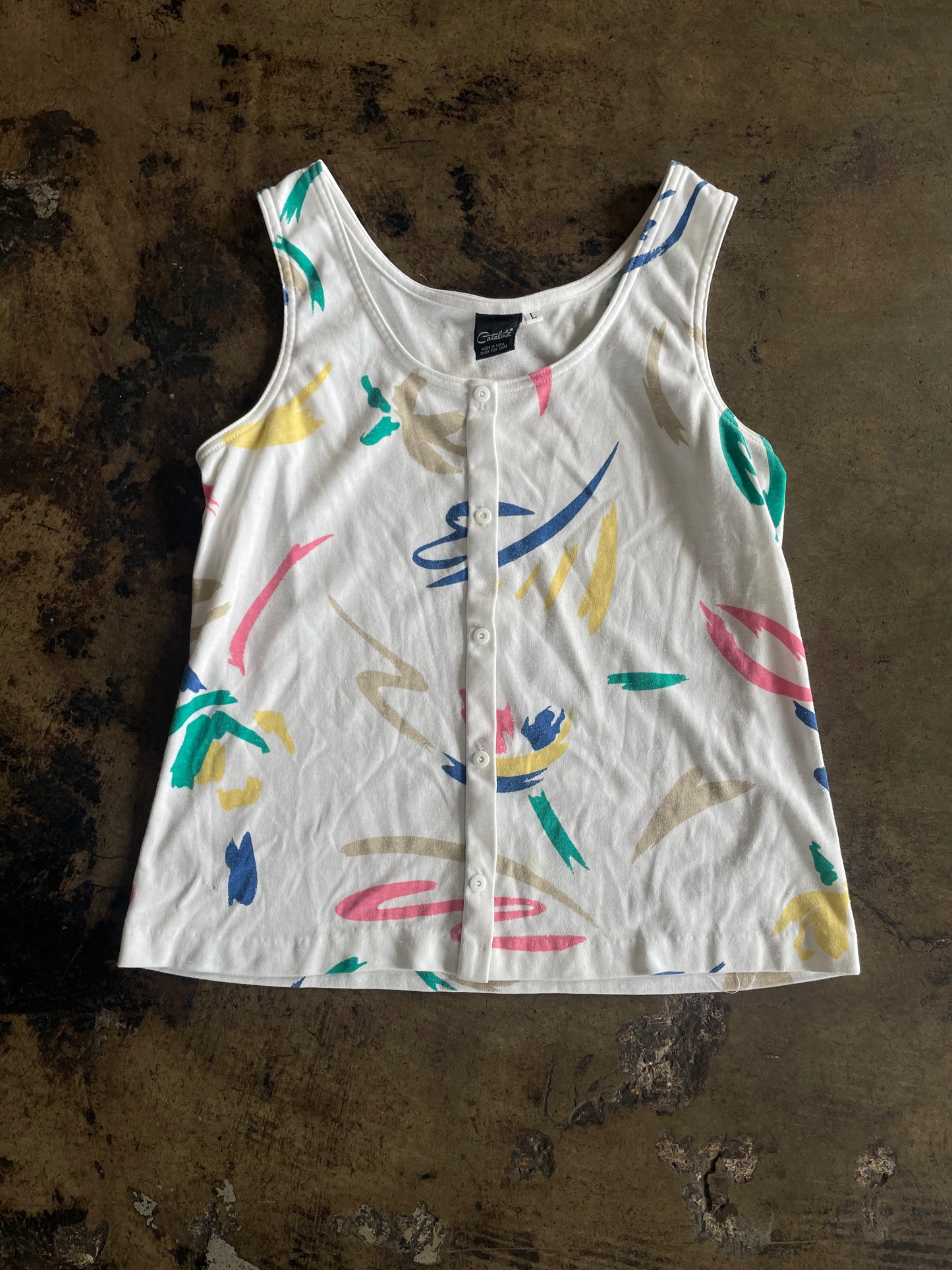 Abstract Button Front Tank