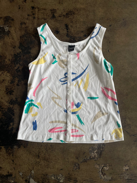 Abstract Button Front Tank