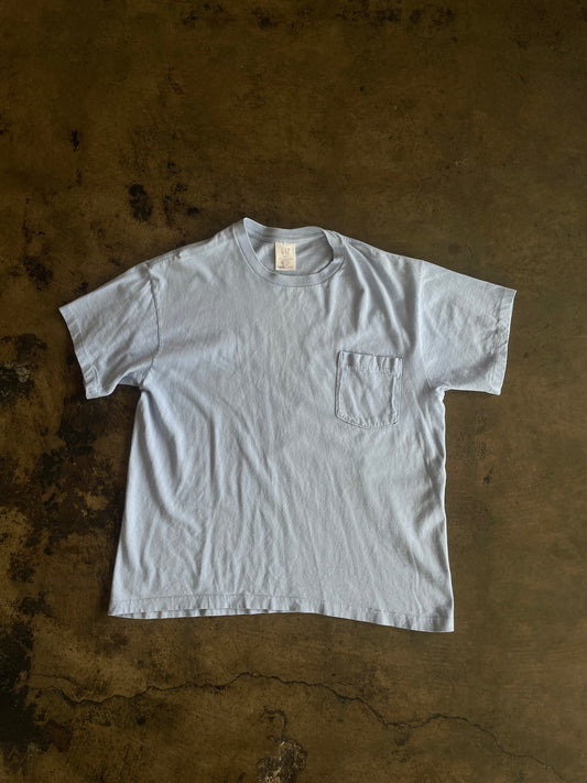 Baby Blue Gap Pocket Tee