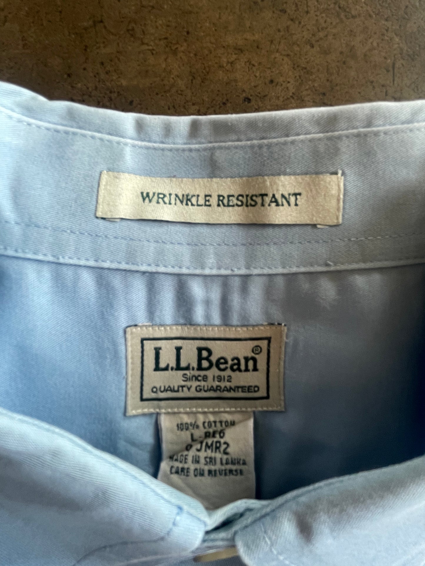 LL Bean Baby Blue Button Up