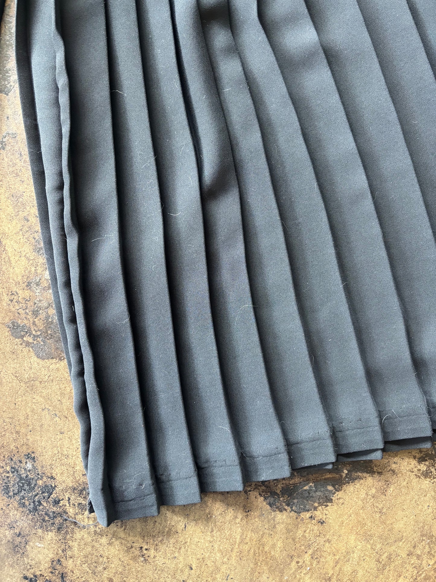 Sheer Black Pleated Pants