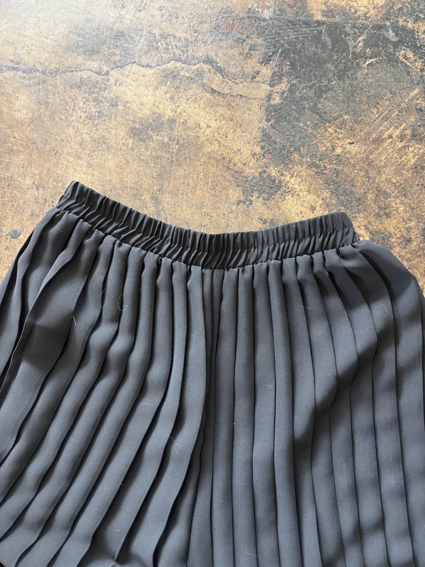 Sheer Black Pleated Pants