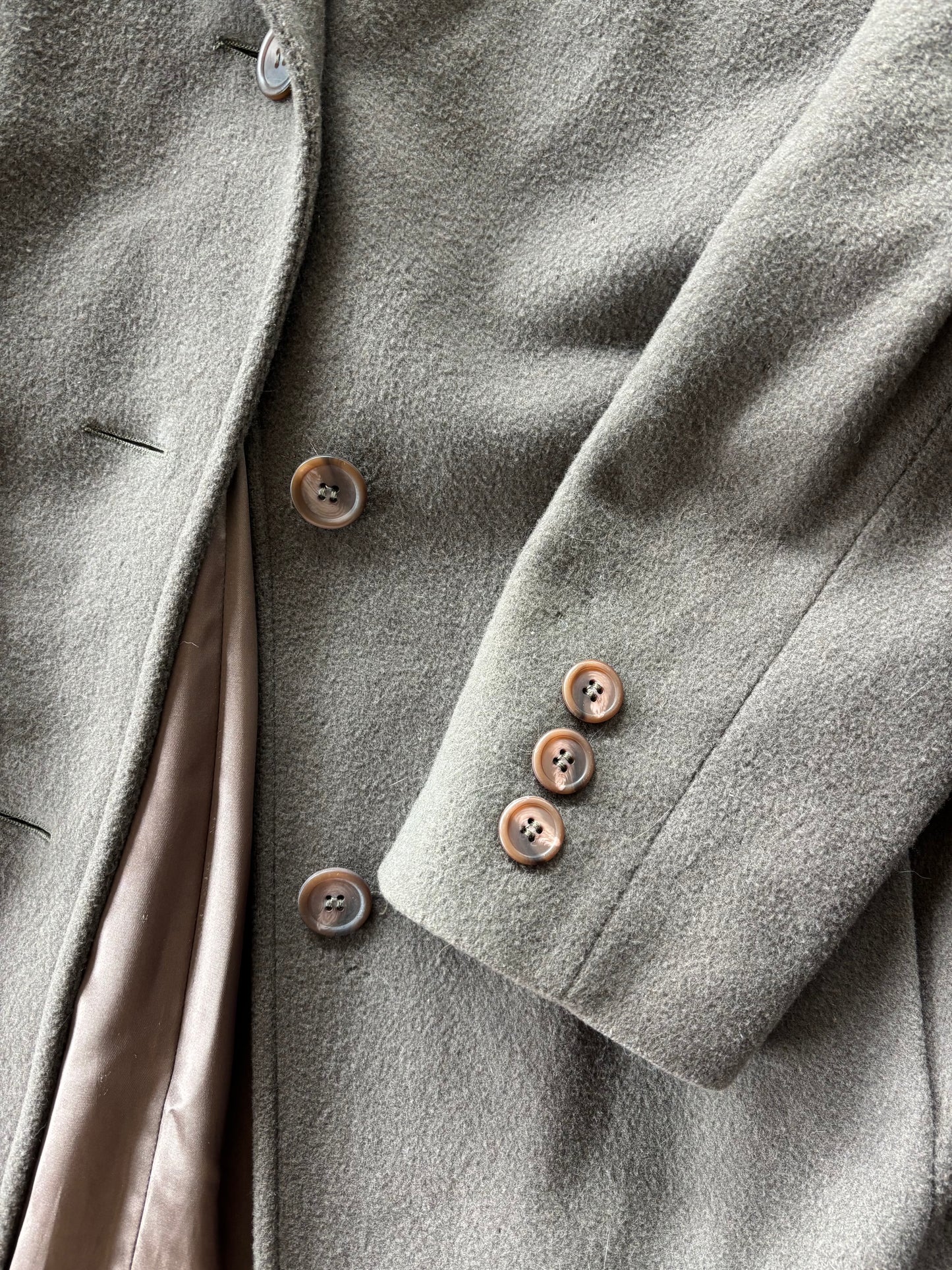 Taupe Wool Trench Coat