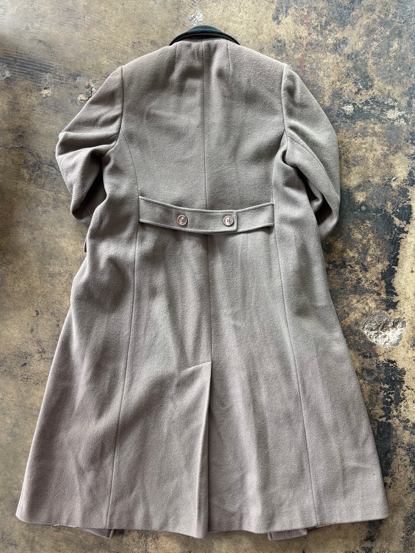 Taupe Wool Trench Coat