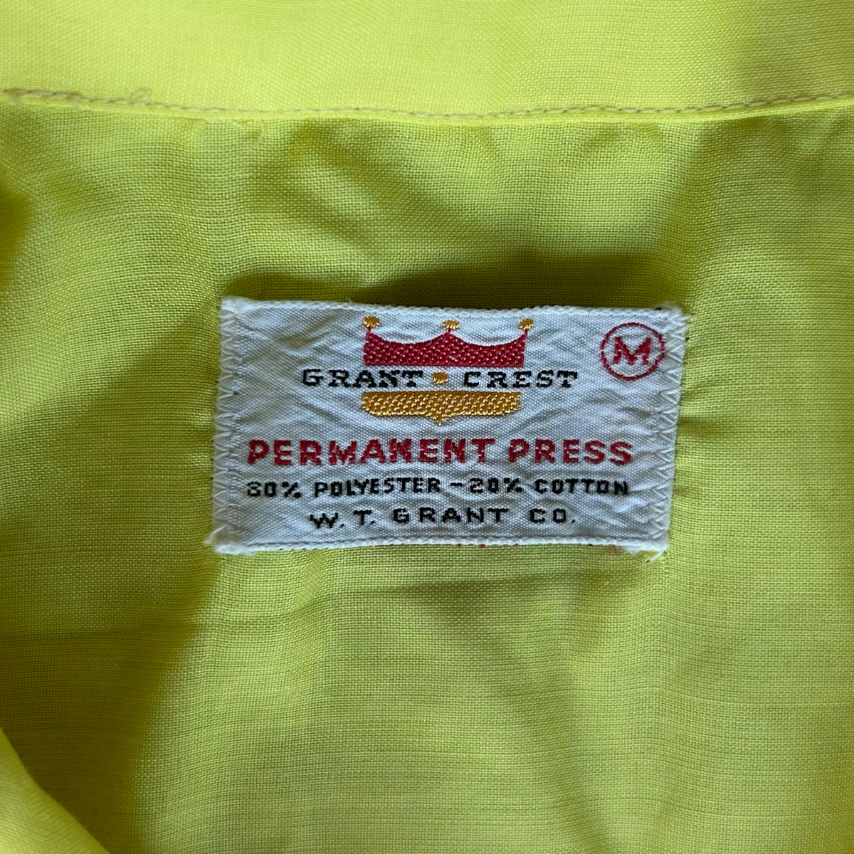 Yellow Hand Stitched Detail Short Sleeve Button Up