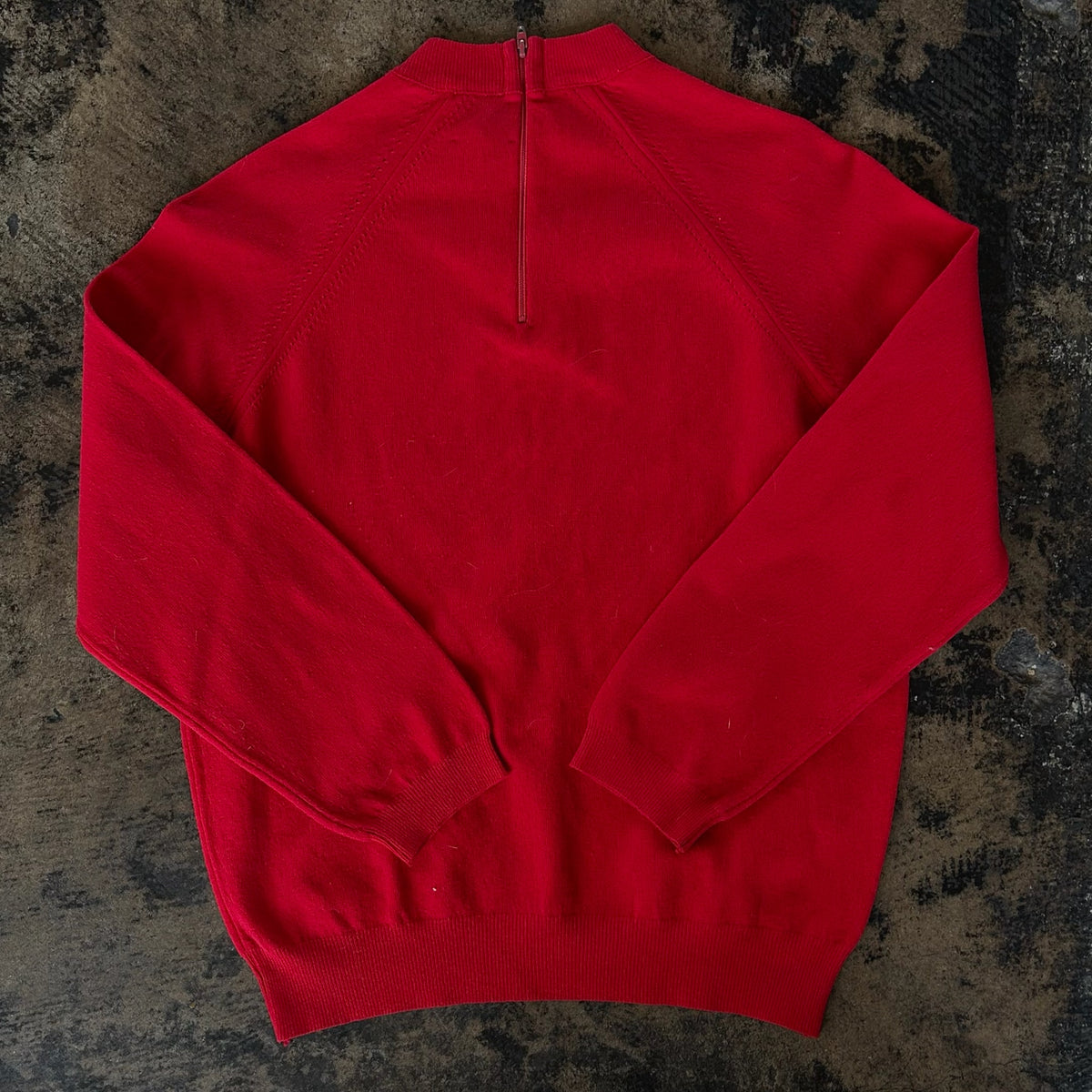 Red High Neck Knit Sweater