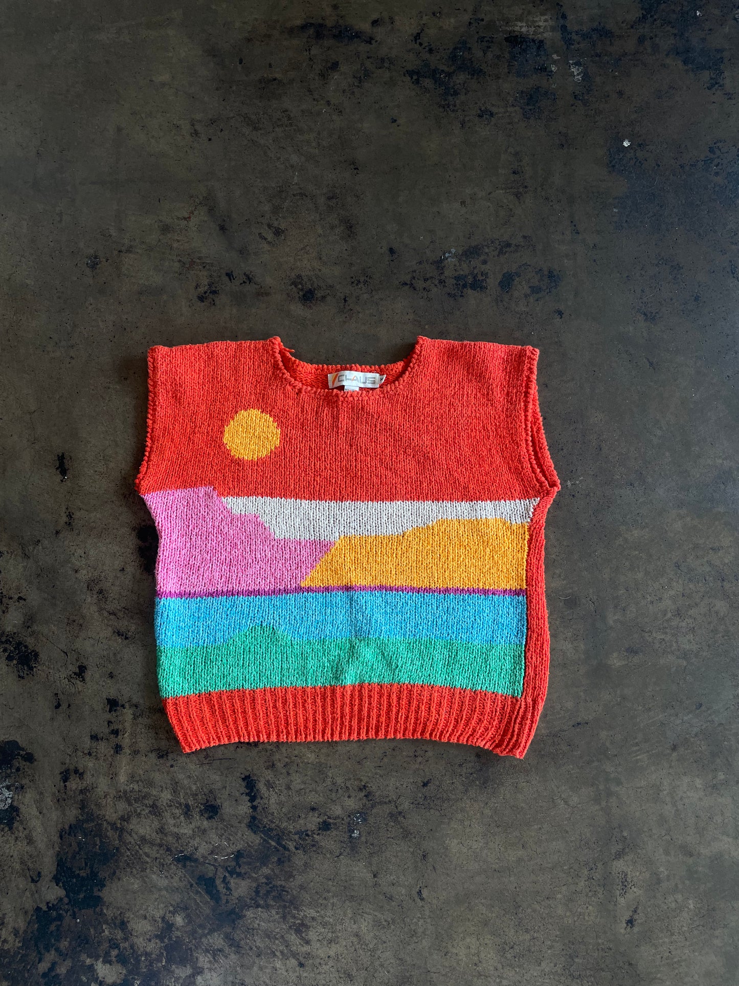 Bold Sunrise Sweater Vest