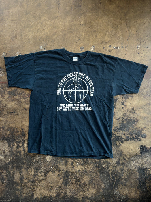 Black Two in the Chest Tee
