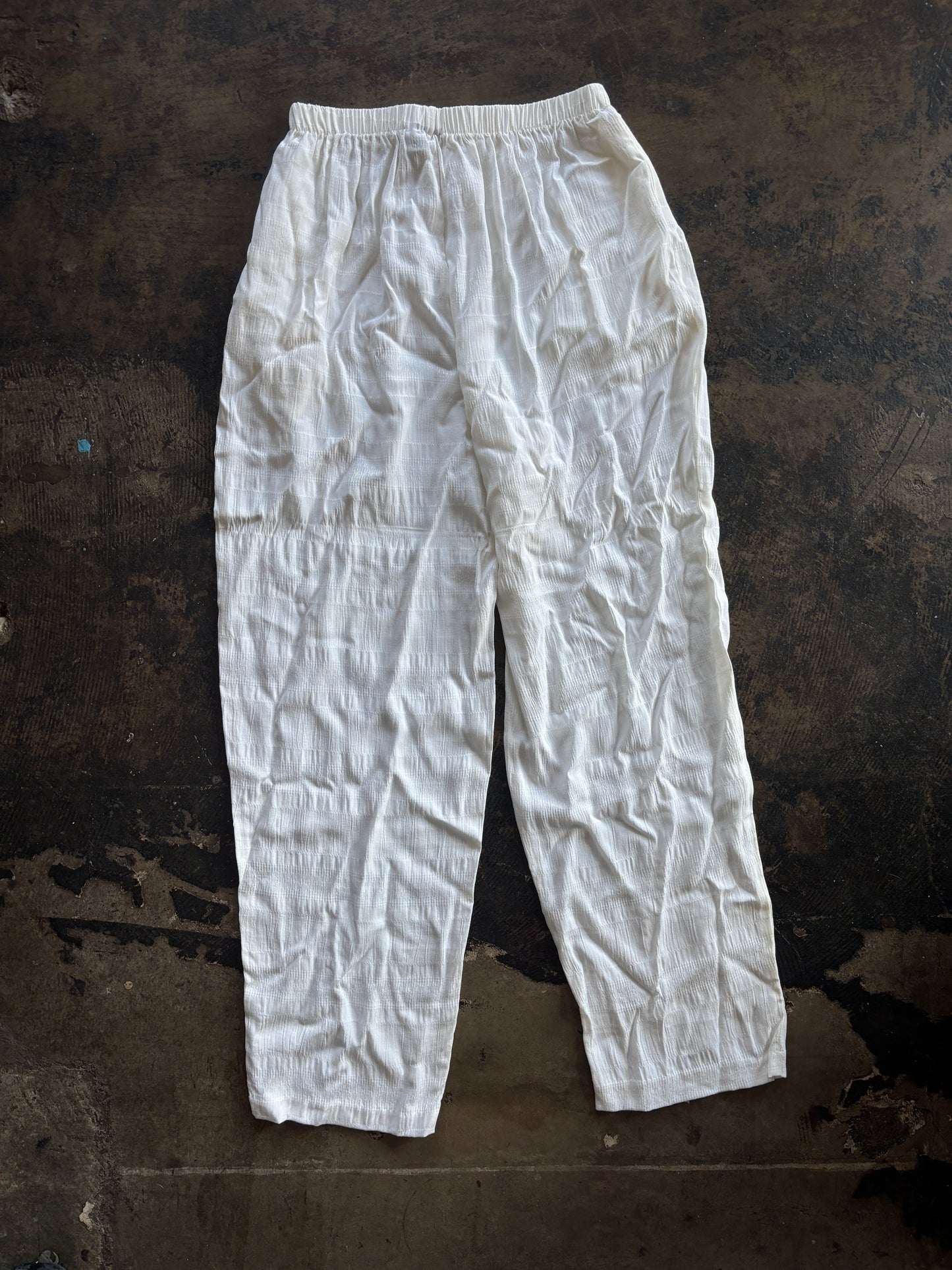White Flowy Pants