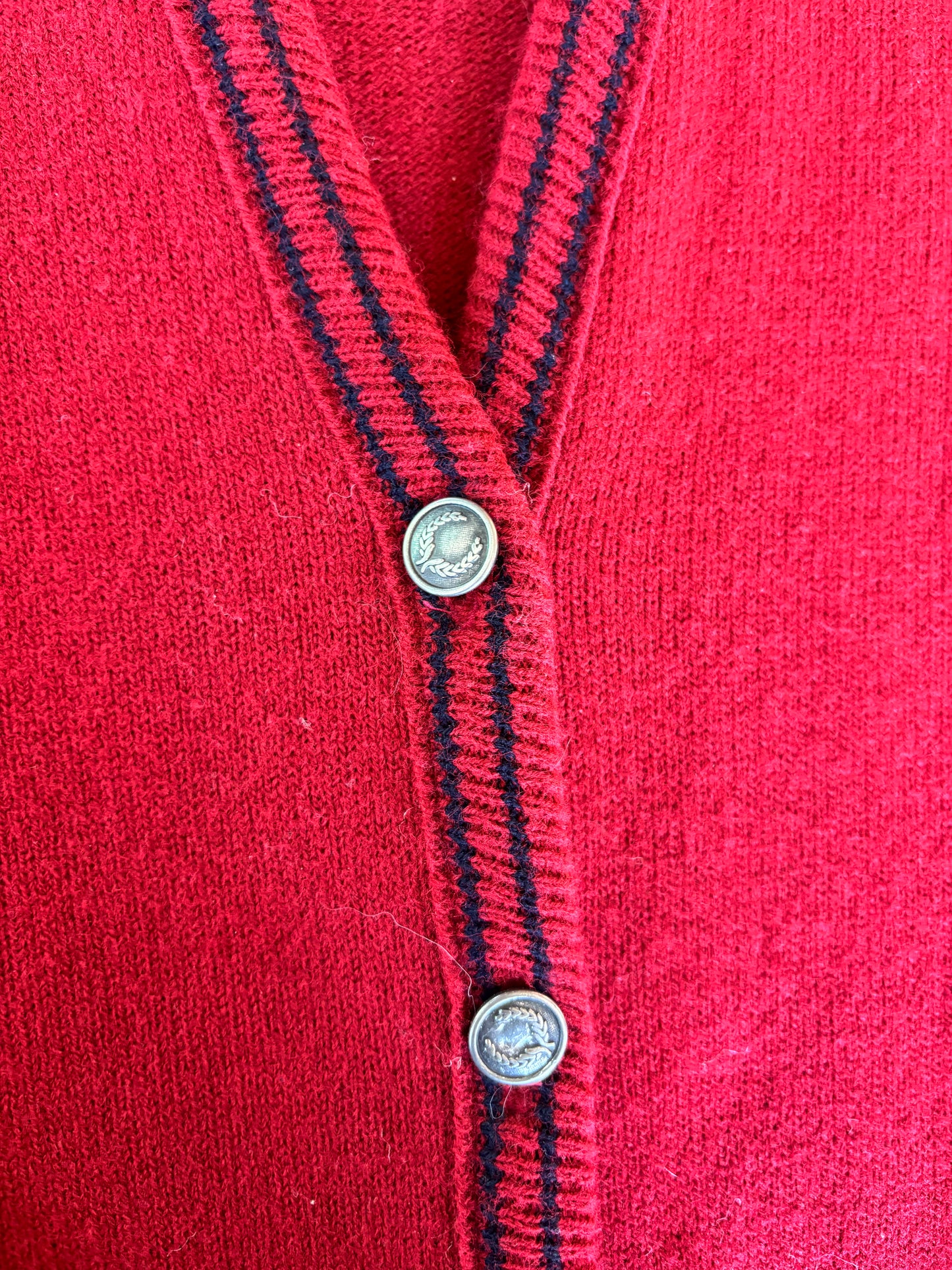 Maroon Button Cardigan