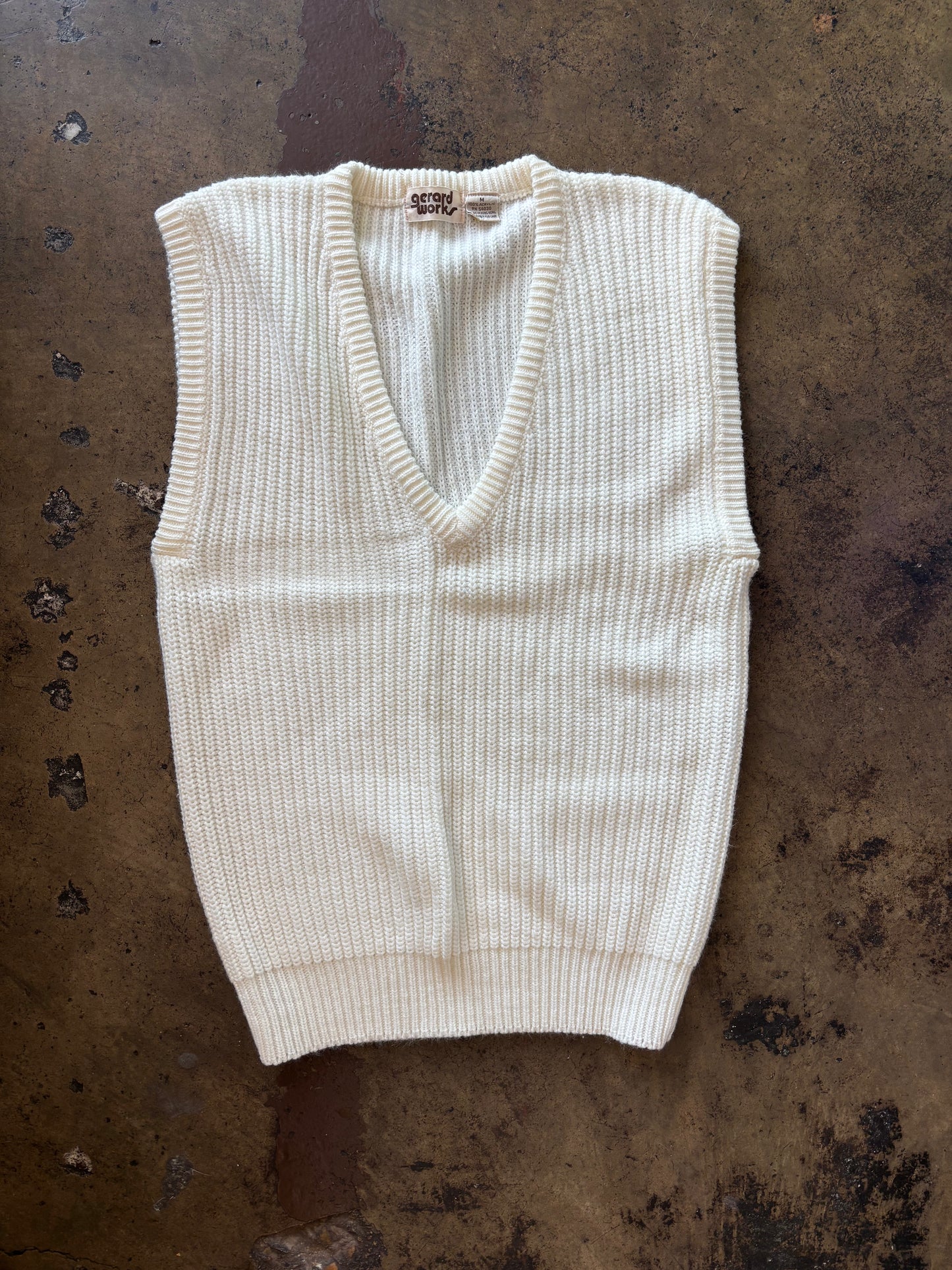 White V Neck Sweater Vest