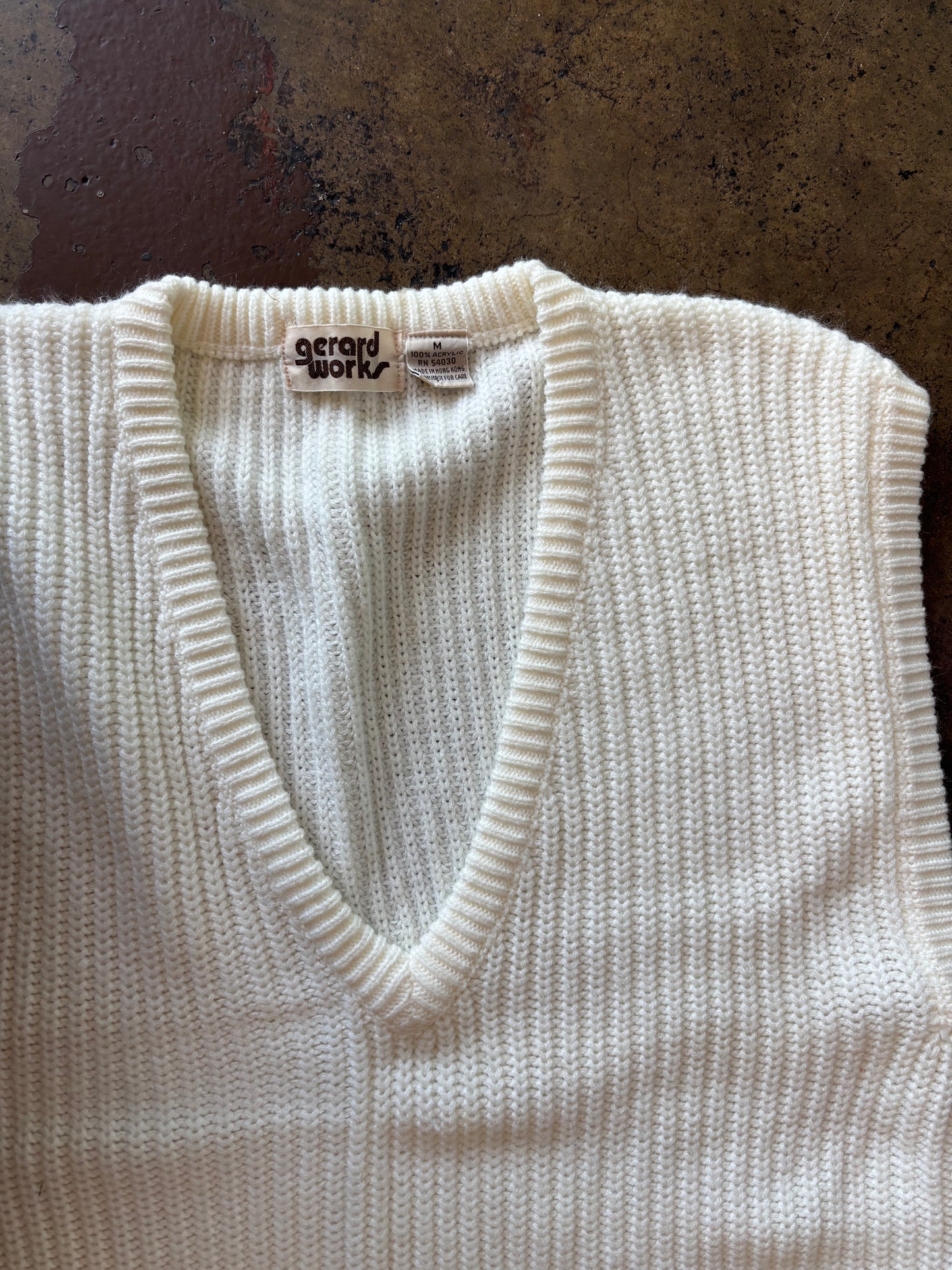 White V Neck Sweater Vest