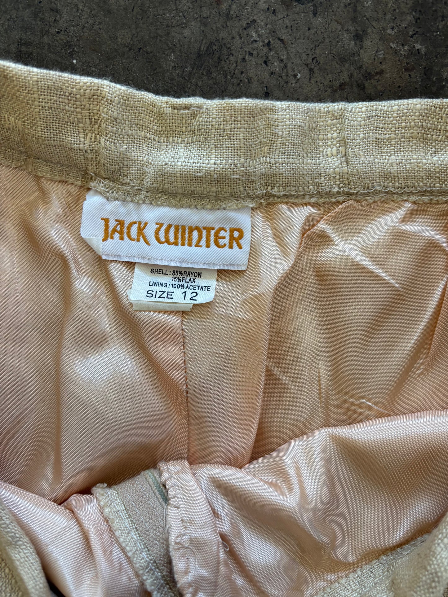 Tan Textured Trousers