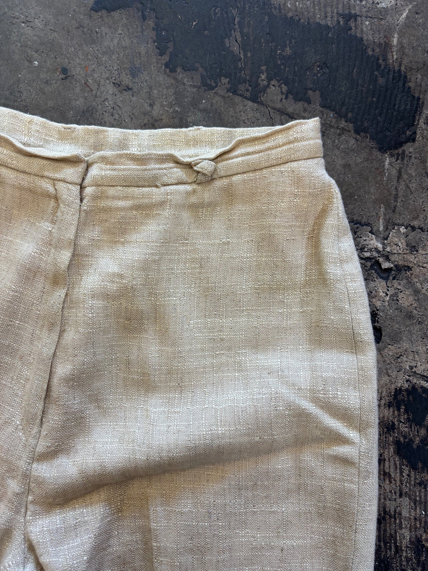 Tan Textured Trousers