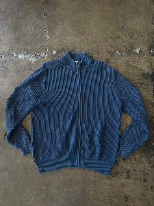 Navy LL Bean Full Zip Cardigan
