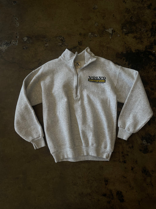 Gray Volvo Cannondale Quarter Zip Sweater