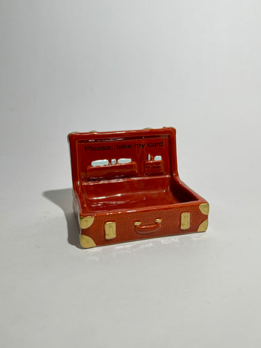 Ceramic Briefcase Business Card Holder