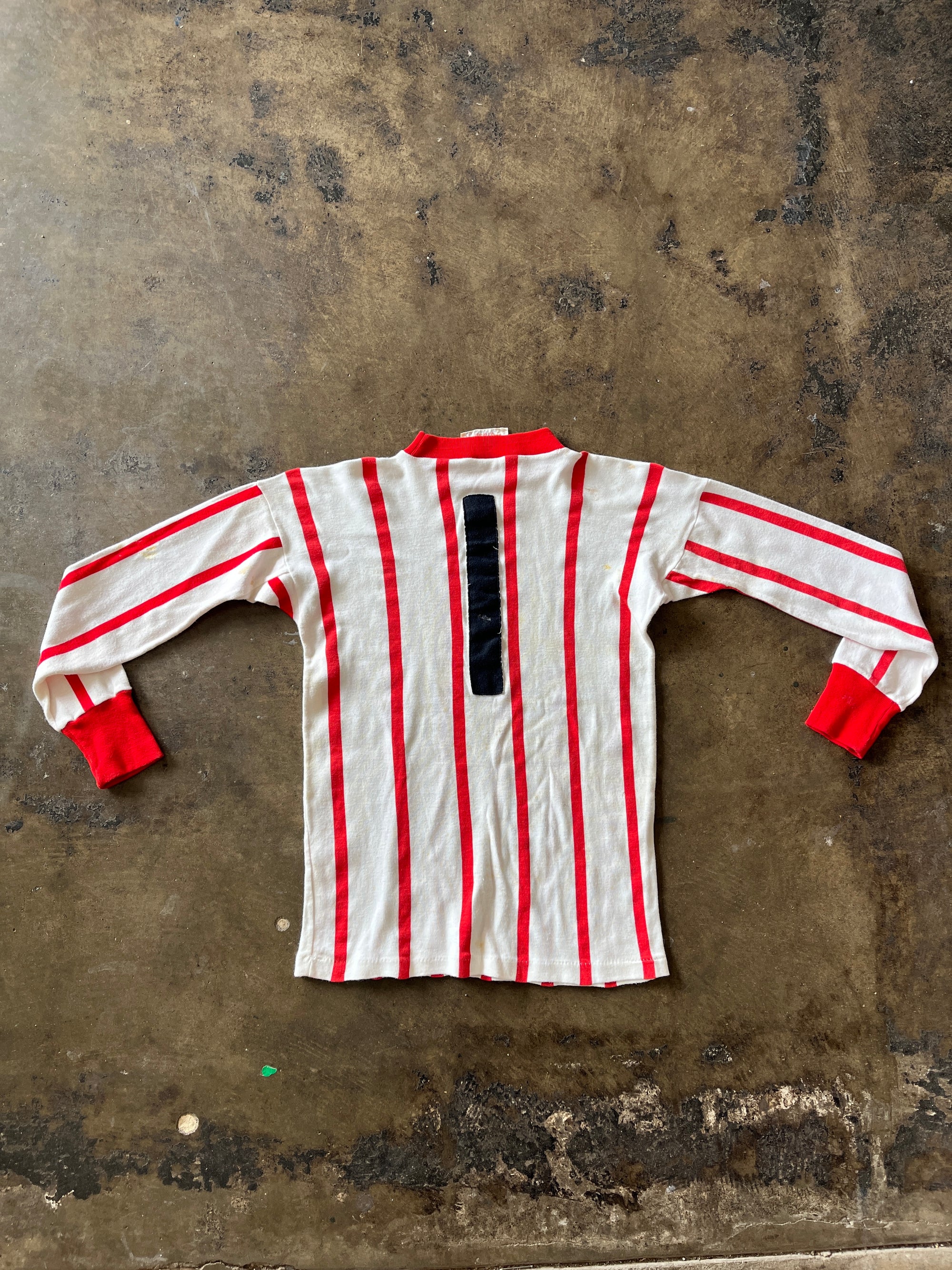 Long Sleeve Red Striped Umbro Cotton Jersey #1