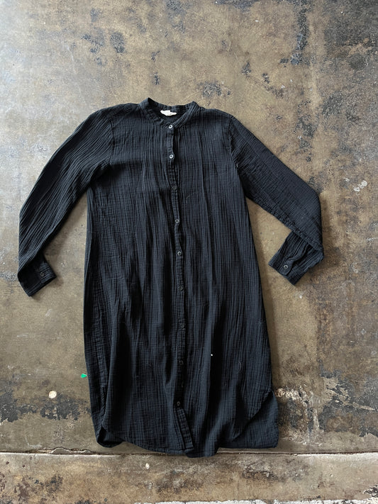 Black Eileen Fisher Button Front Dress