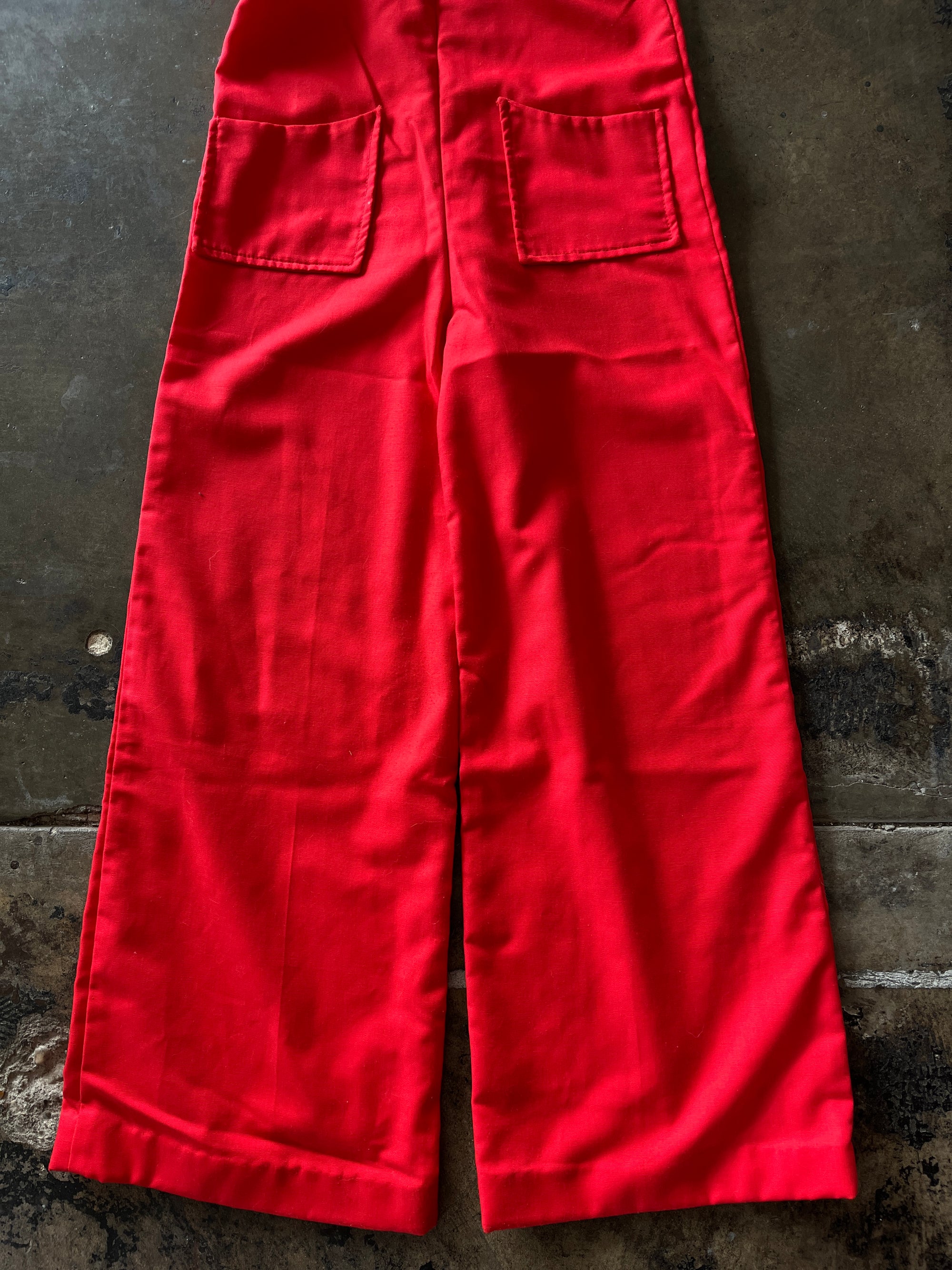 "Molly" Red Varsity Overalls