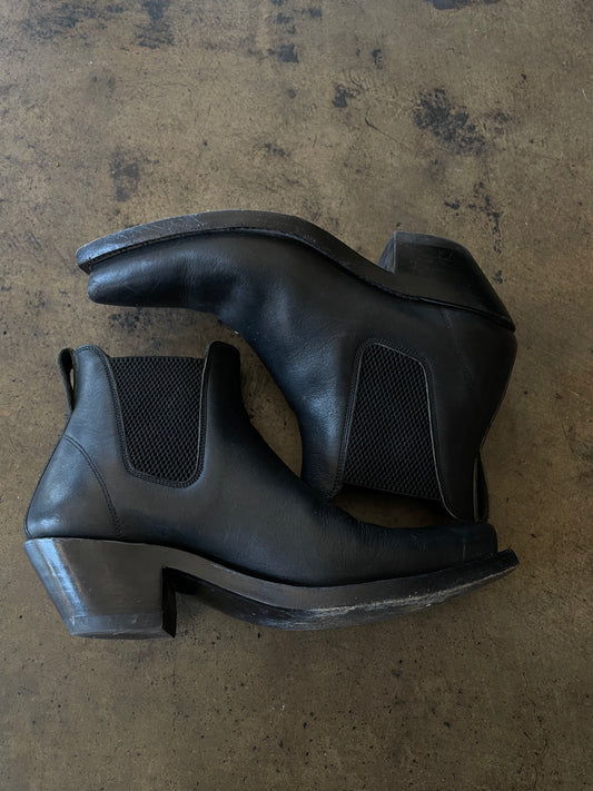 Black Leather Chelsea Boot