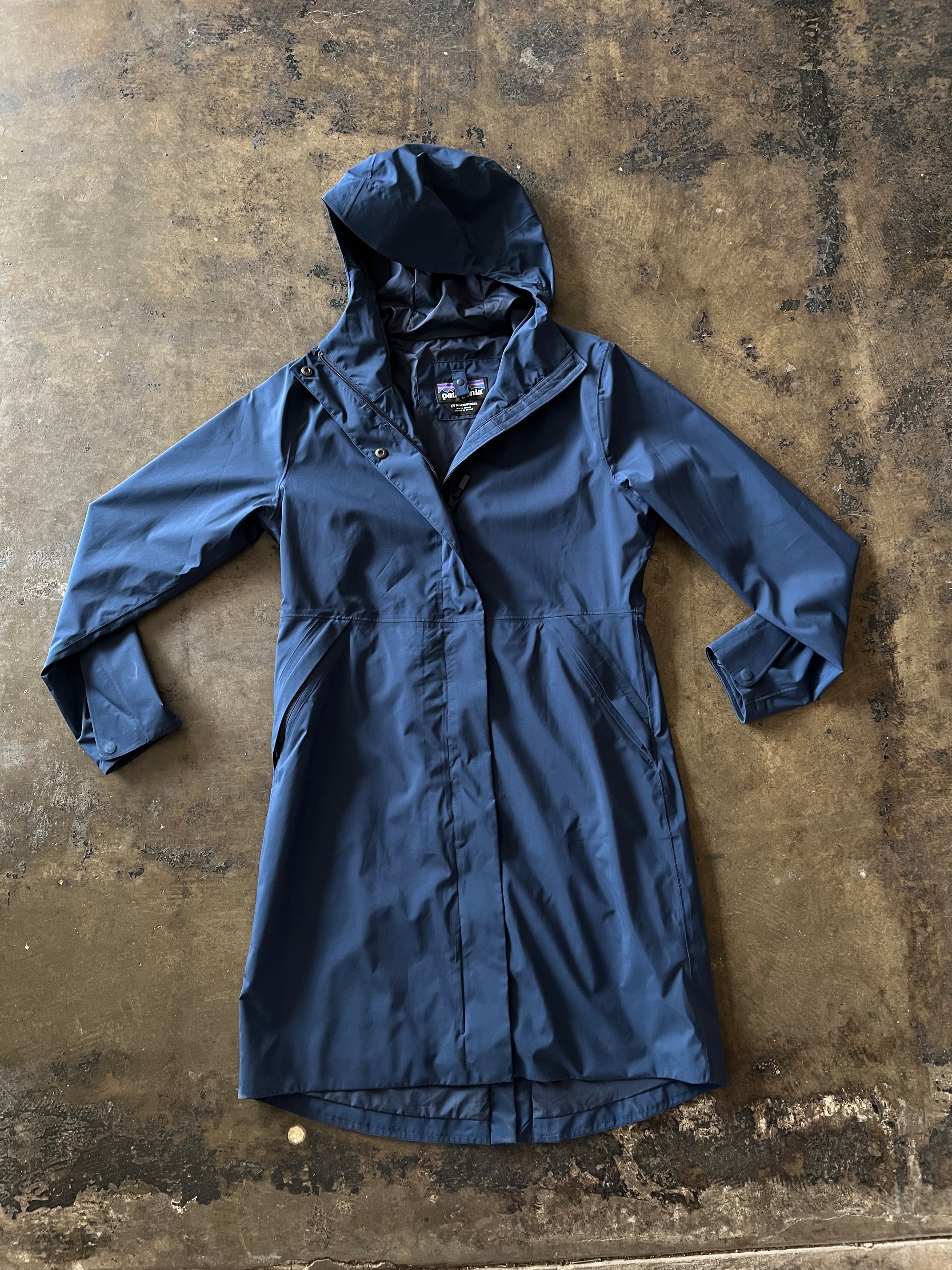 Navy Patagonia Long Weatherproof Jacket