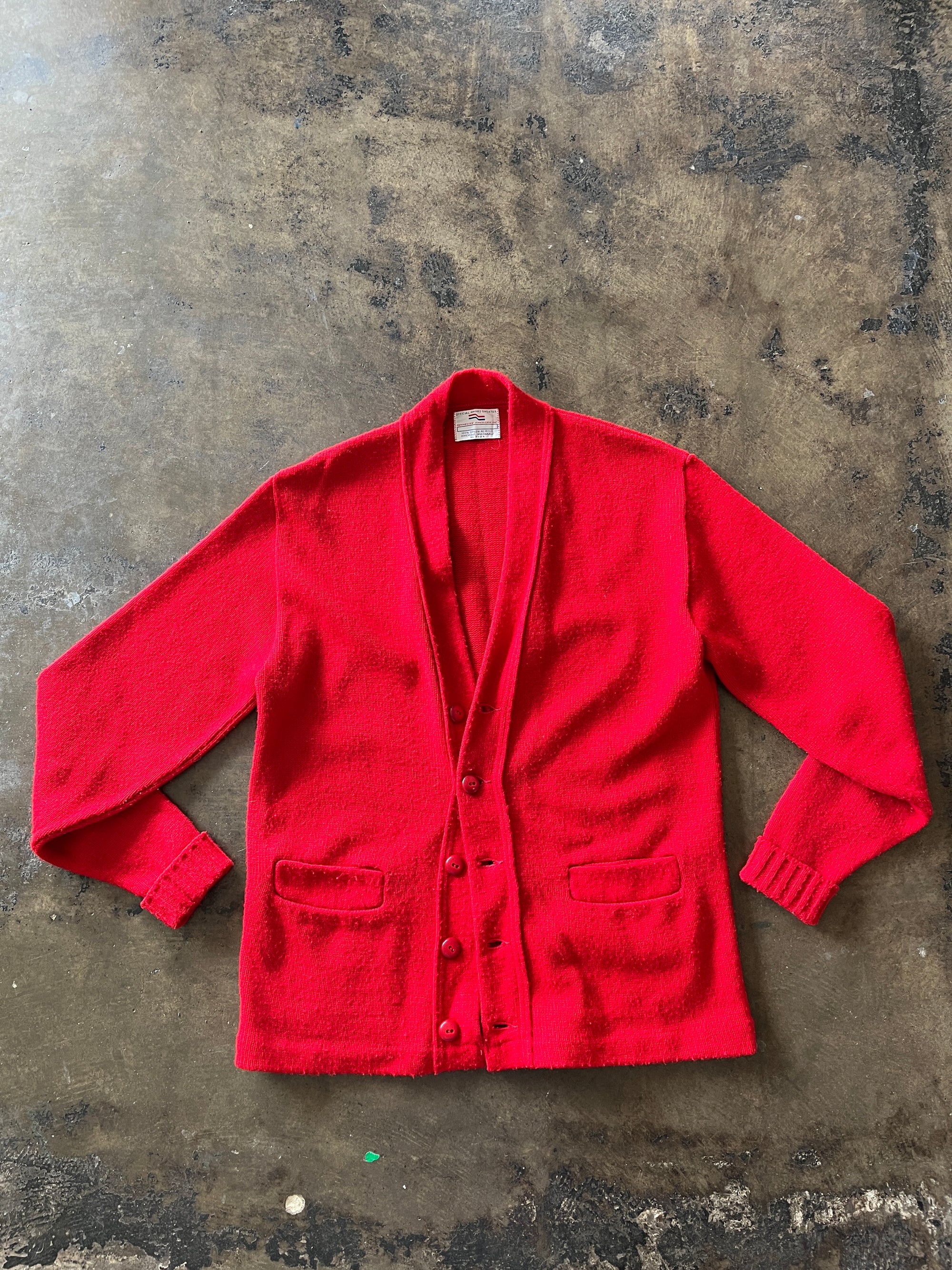 1950s Tennessee American Inc. Red Button Front Cardigan