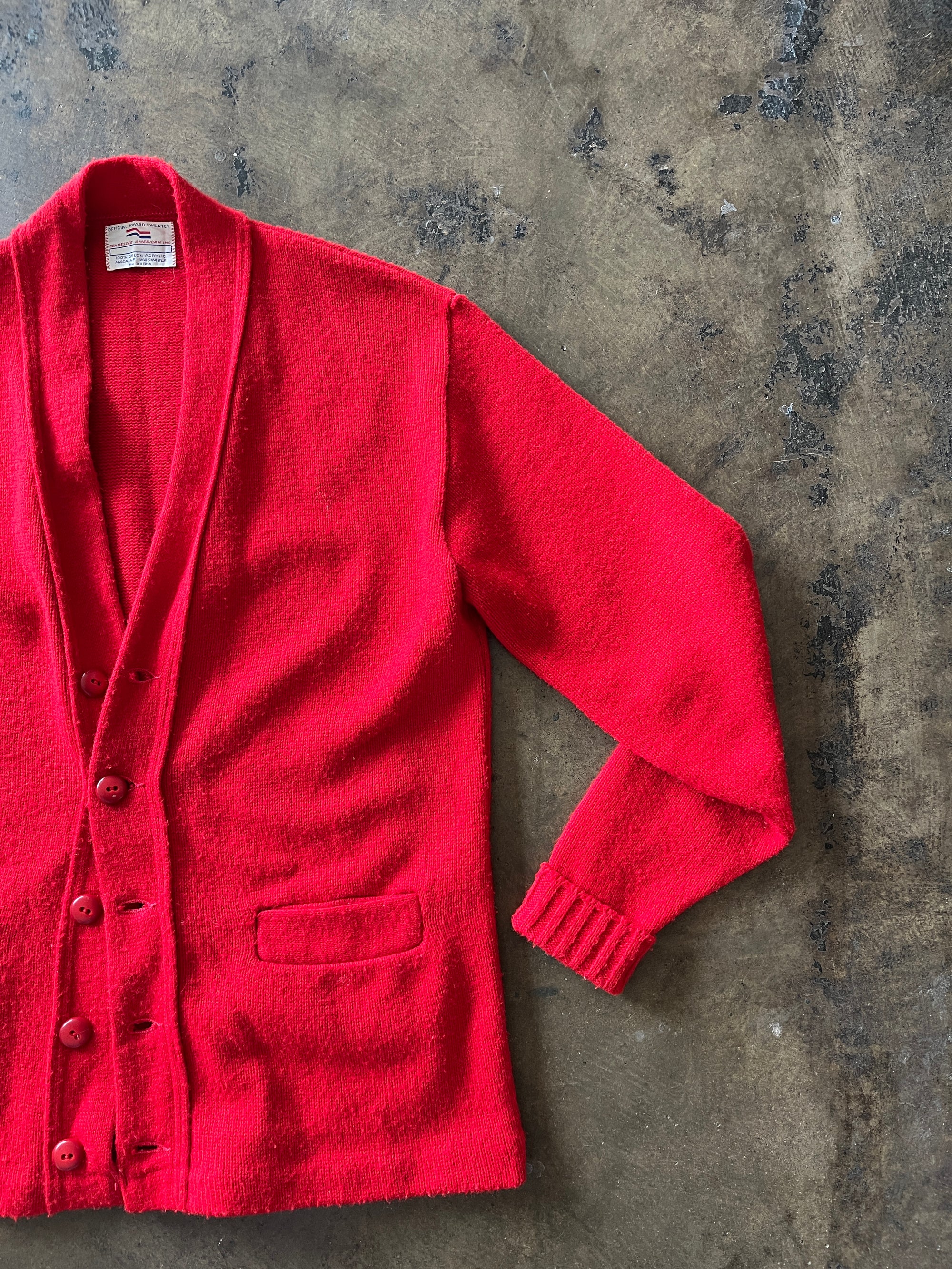 1950s Tennessee American Inc. Red Button Front Cardigan