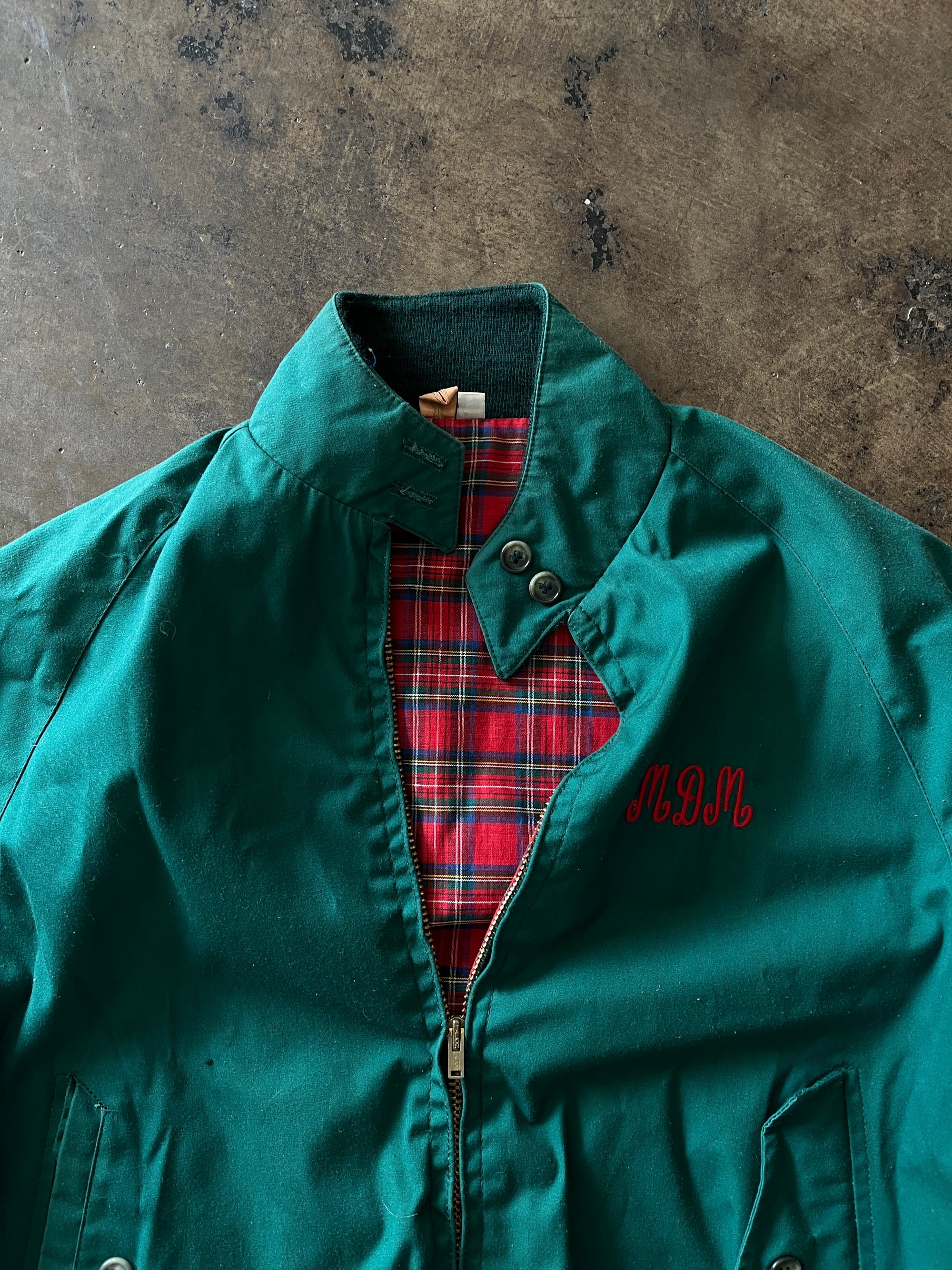 "MDM" Plaid Lined Green Club Jacket