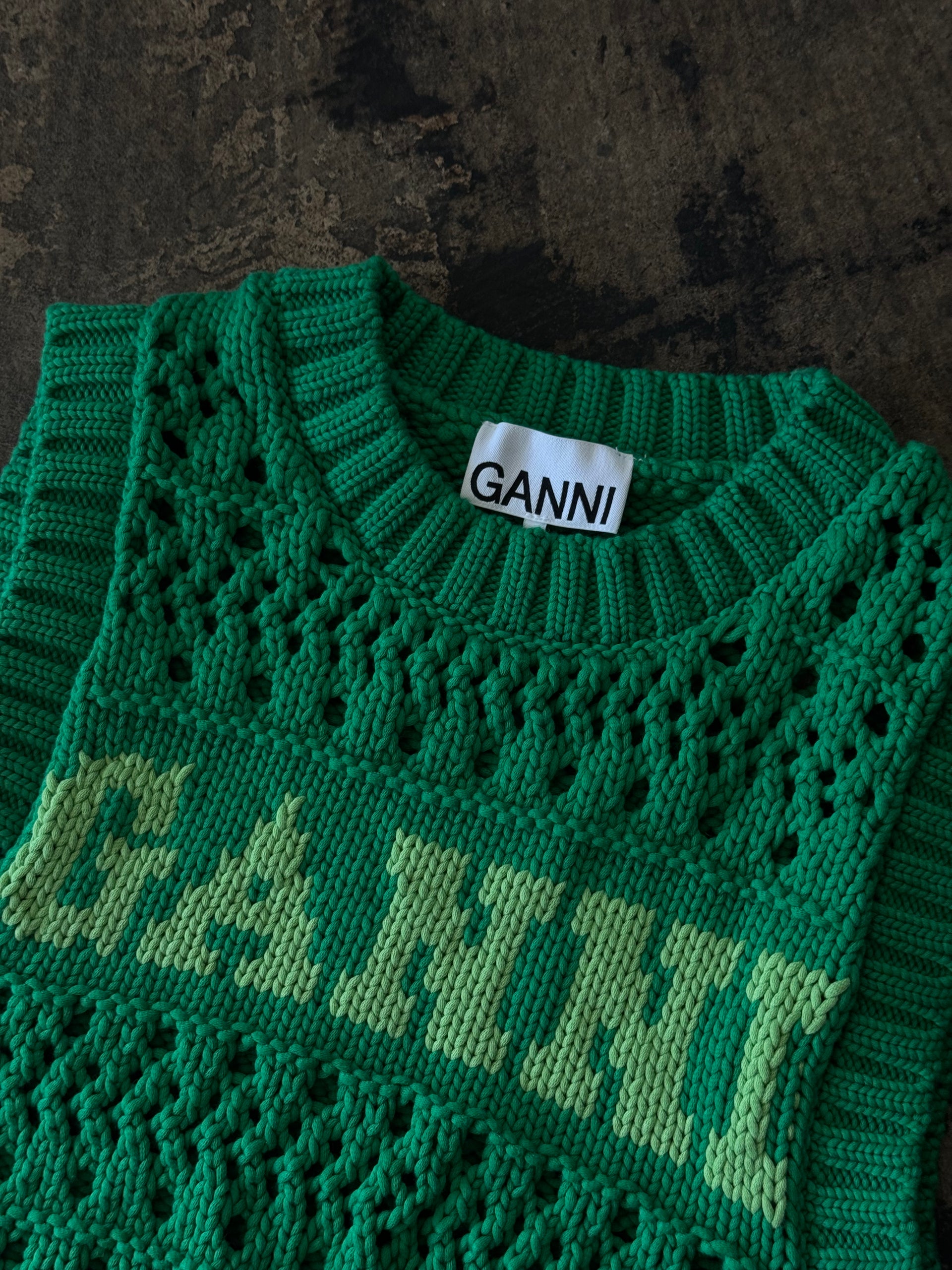 Green Ganni Knit Sweater Vest – hēy konēko