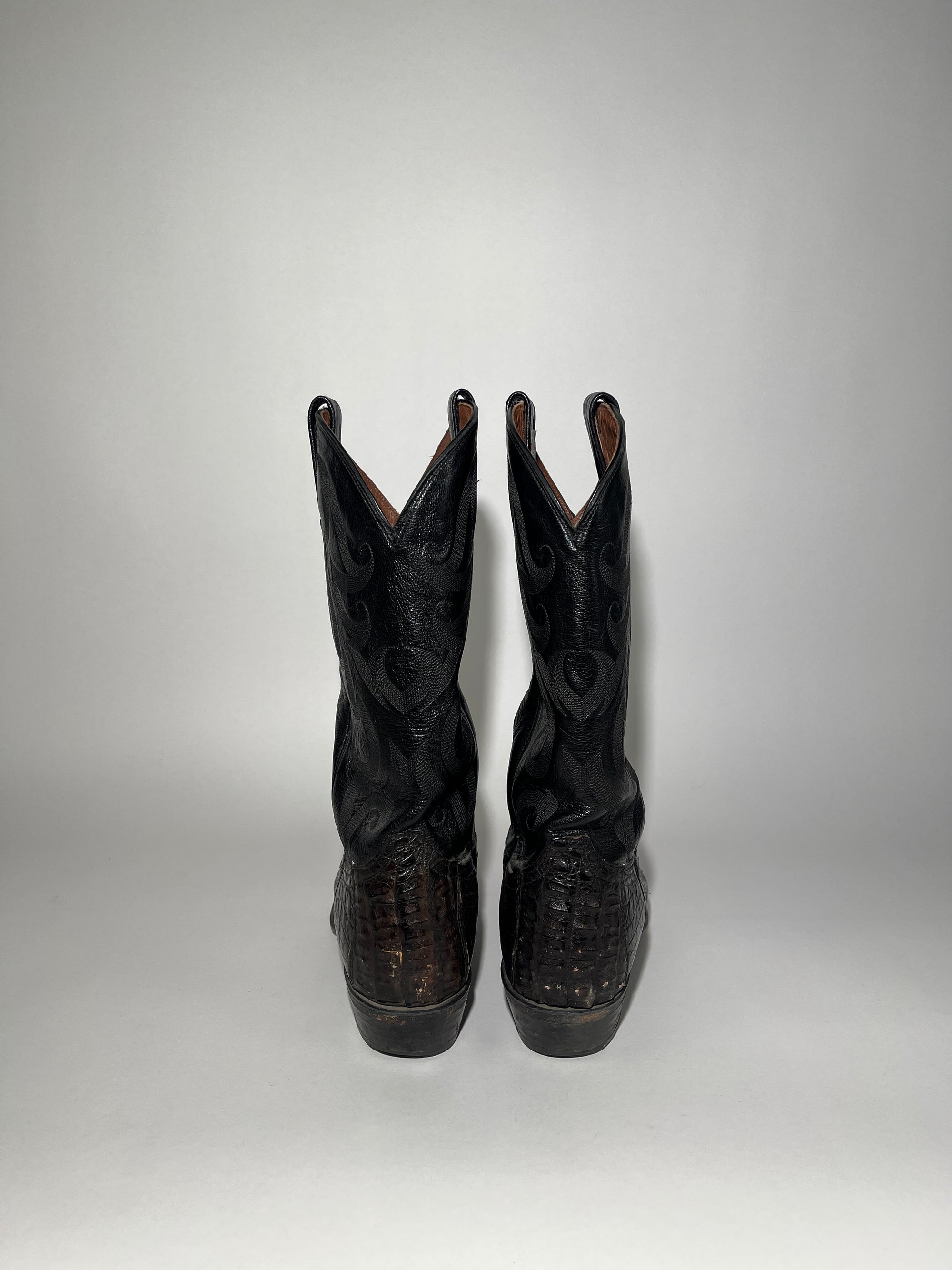 Black Tony Lama Gator Cowboy Boots