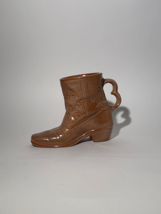 Frankoma Clay Cowboy Boot Mug