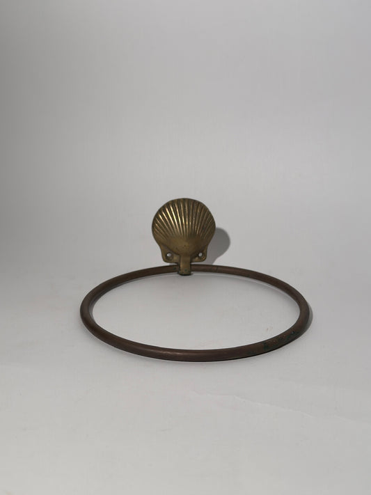 Brass Seashell Hand Towel Holder