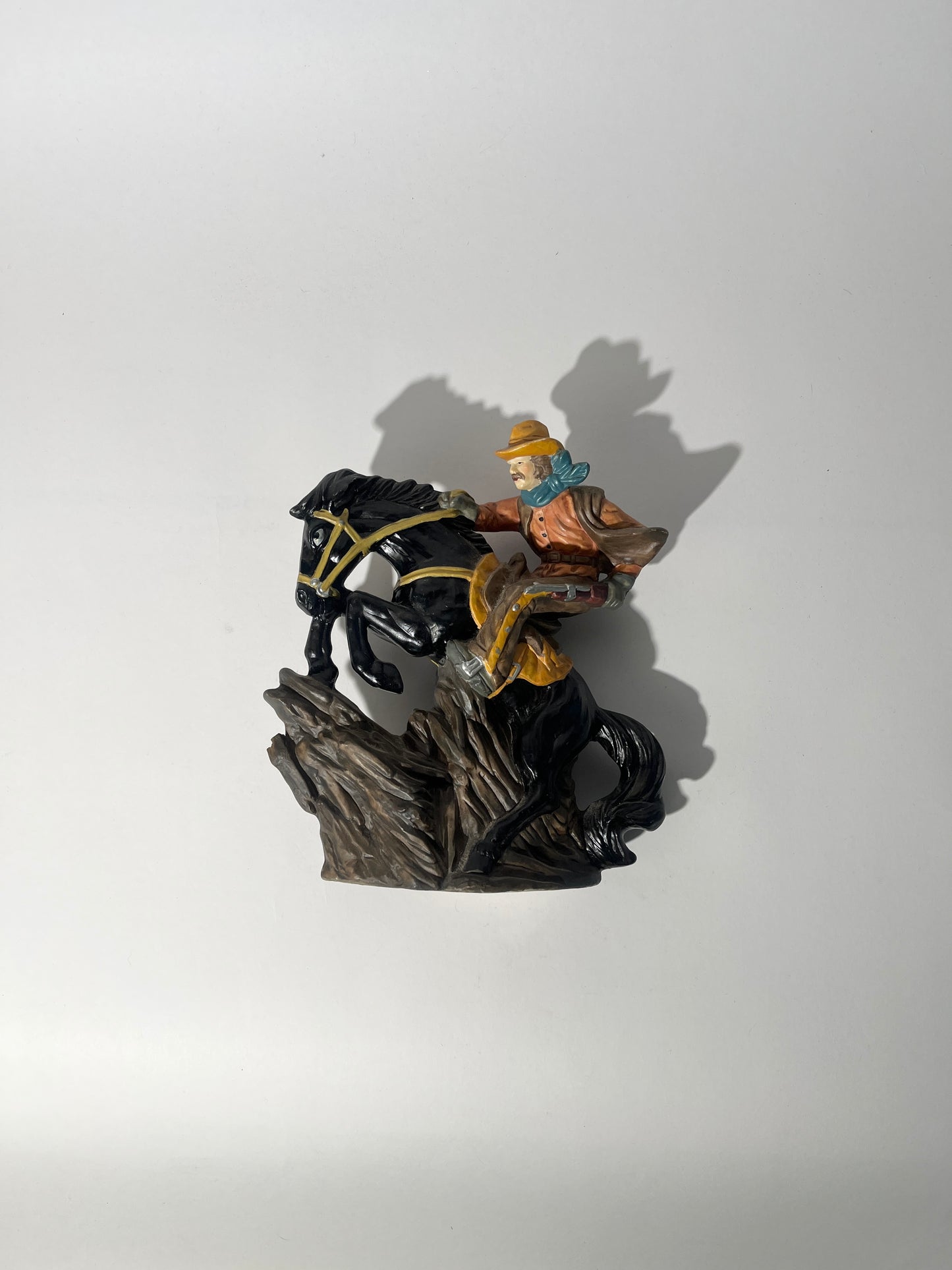 Bronco + Cowboy Ceramic Figurine
