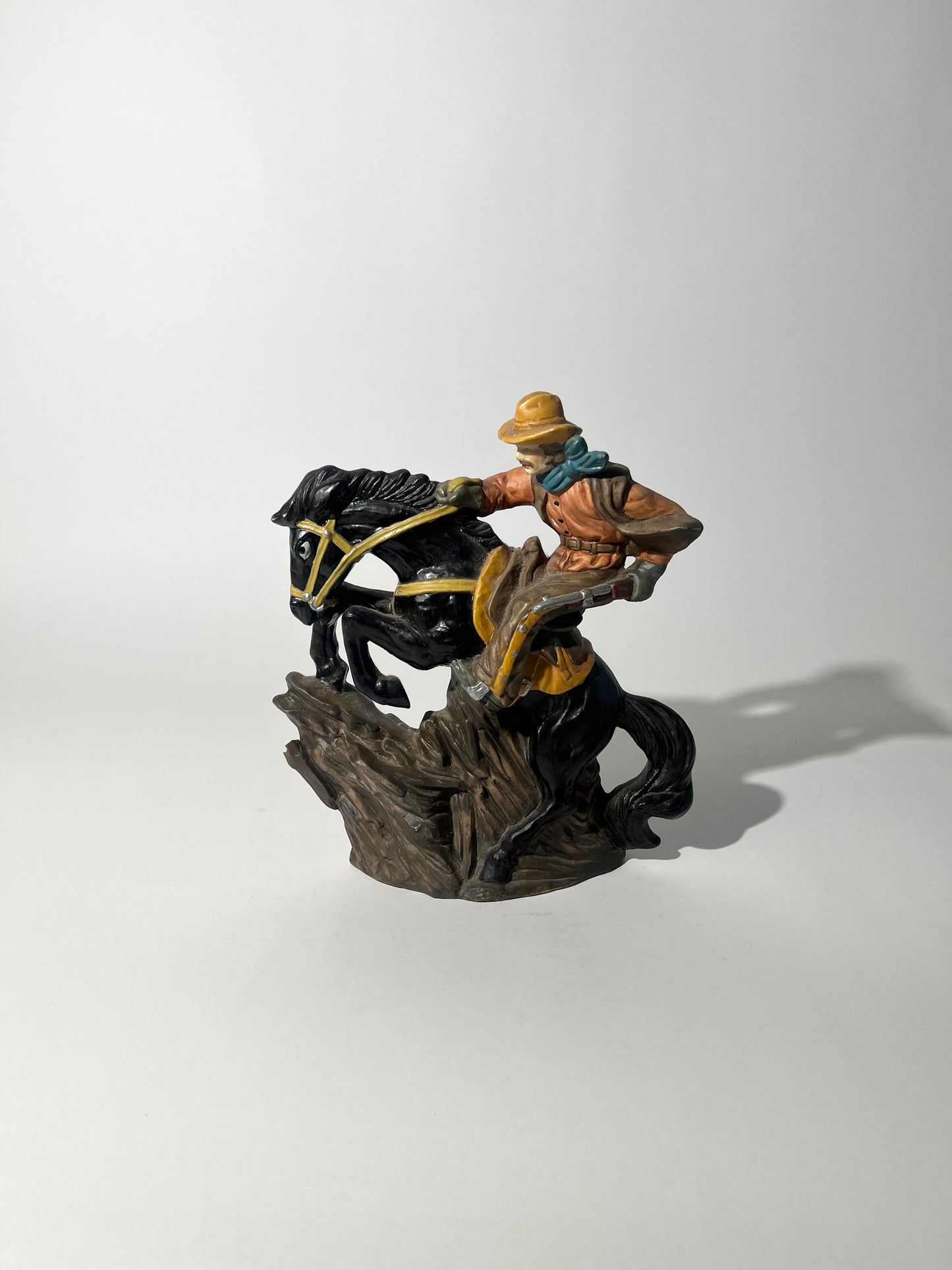 Bronco + Cowboy Ceramic Figurine