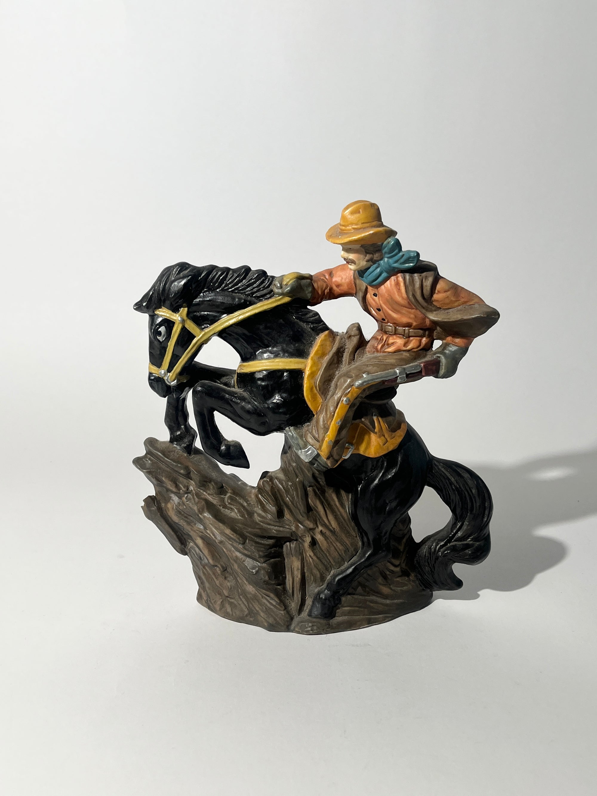 Bronco + Cowboy Ceramic Figurine