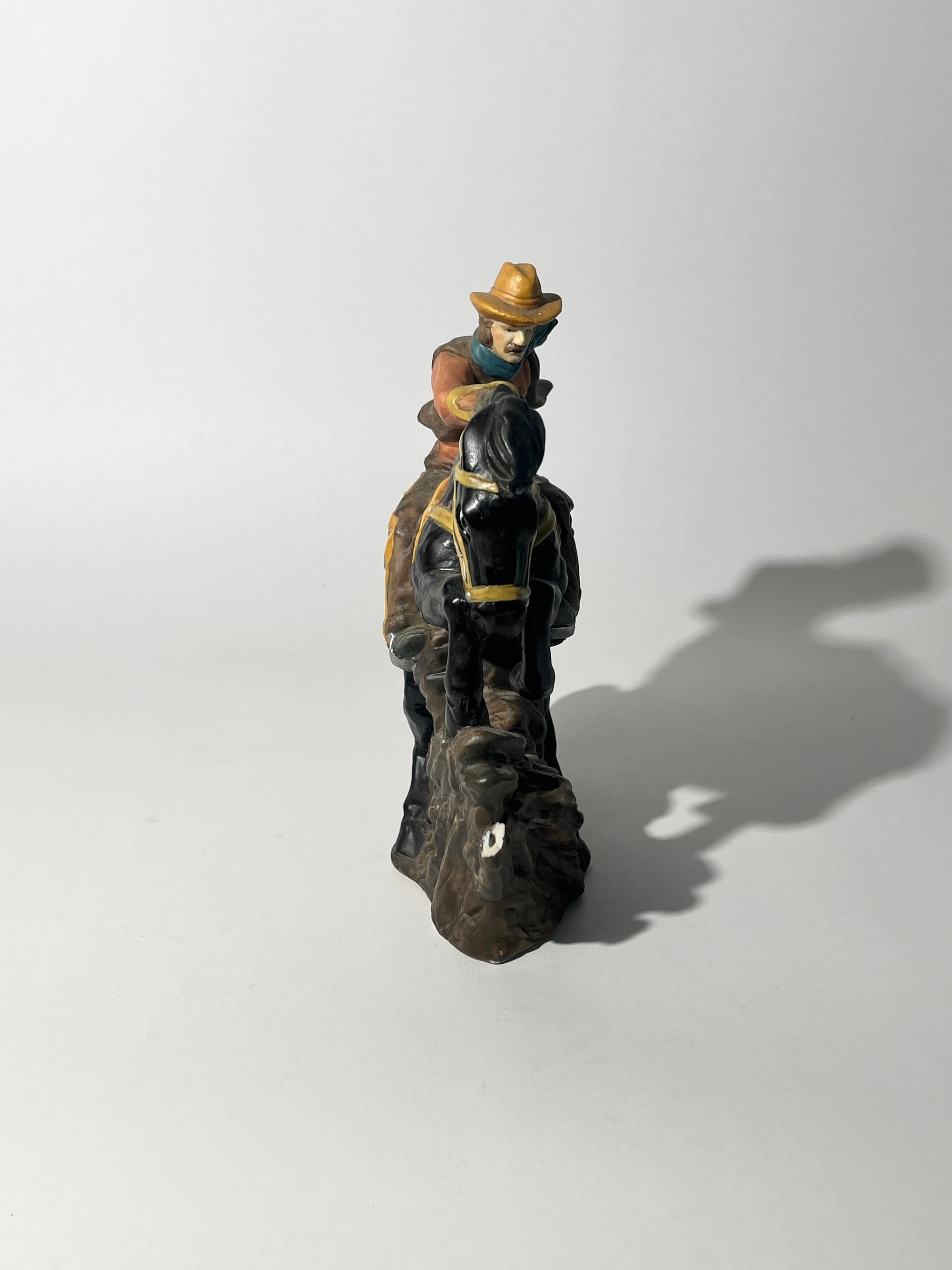 Bronco + Cowboy Ceramic Figurine