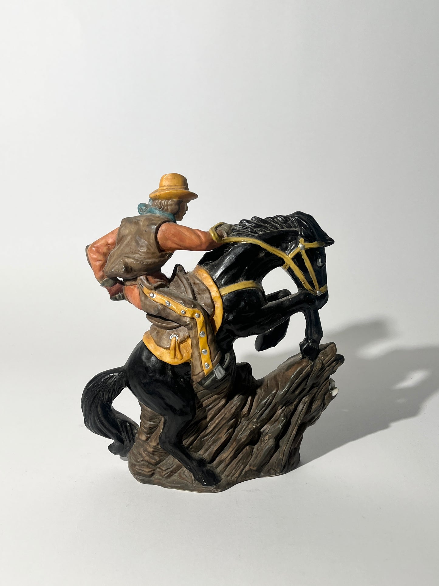 Bronco + Cowboy Ceramic Figurine