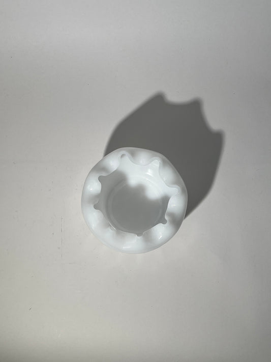 Milk Glass Round Vase