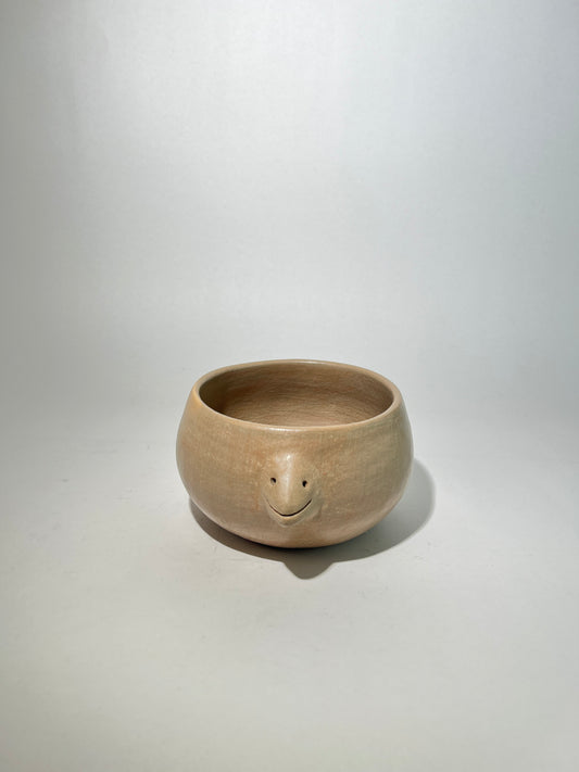 Handmade Mexican Clay Bowl with Faces