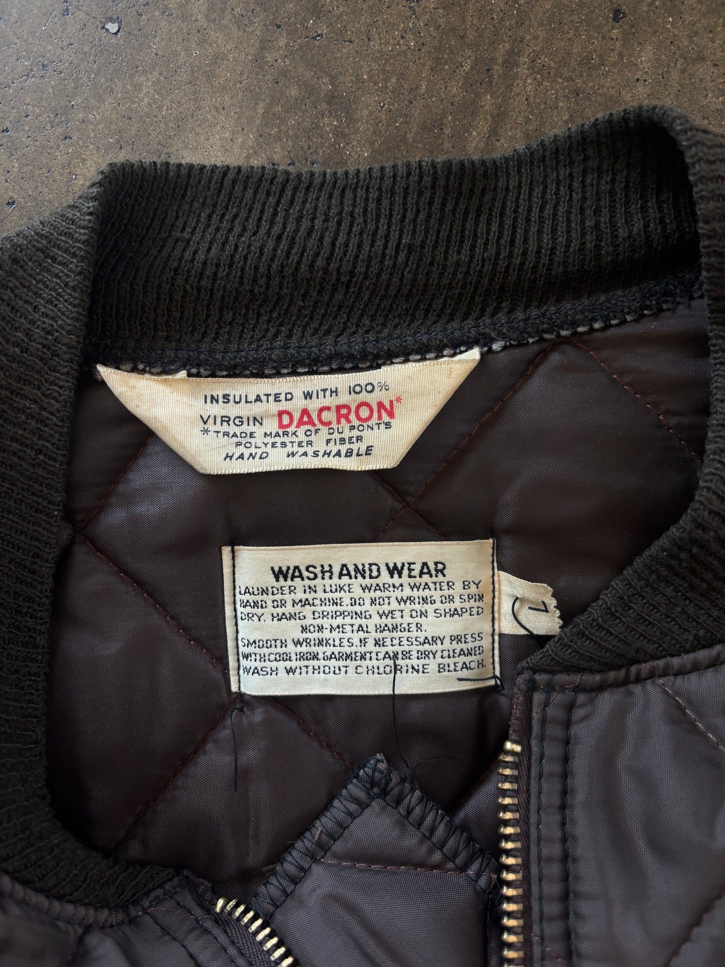 Brown Quilted Darcon Jacket