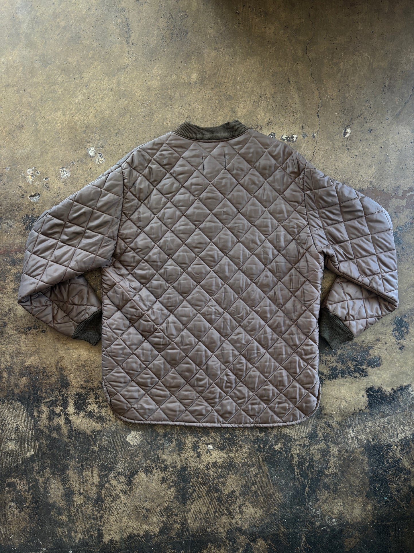 Brown Quilted Darcon Jacket