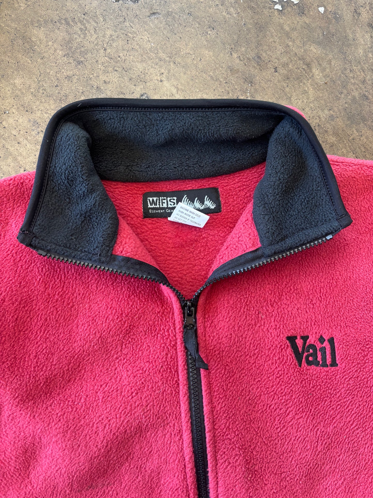 Red Vail Fleece Full Zip Vest