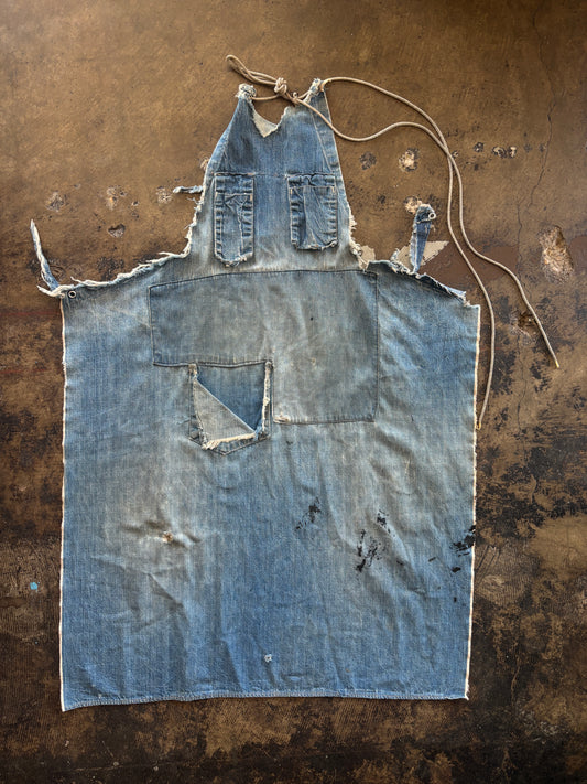 Distressed Denim Apron