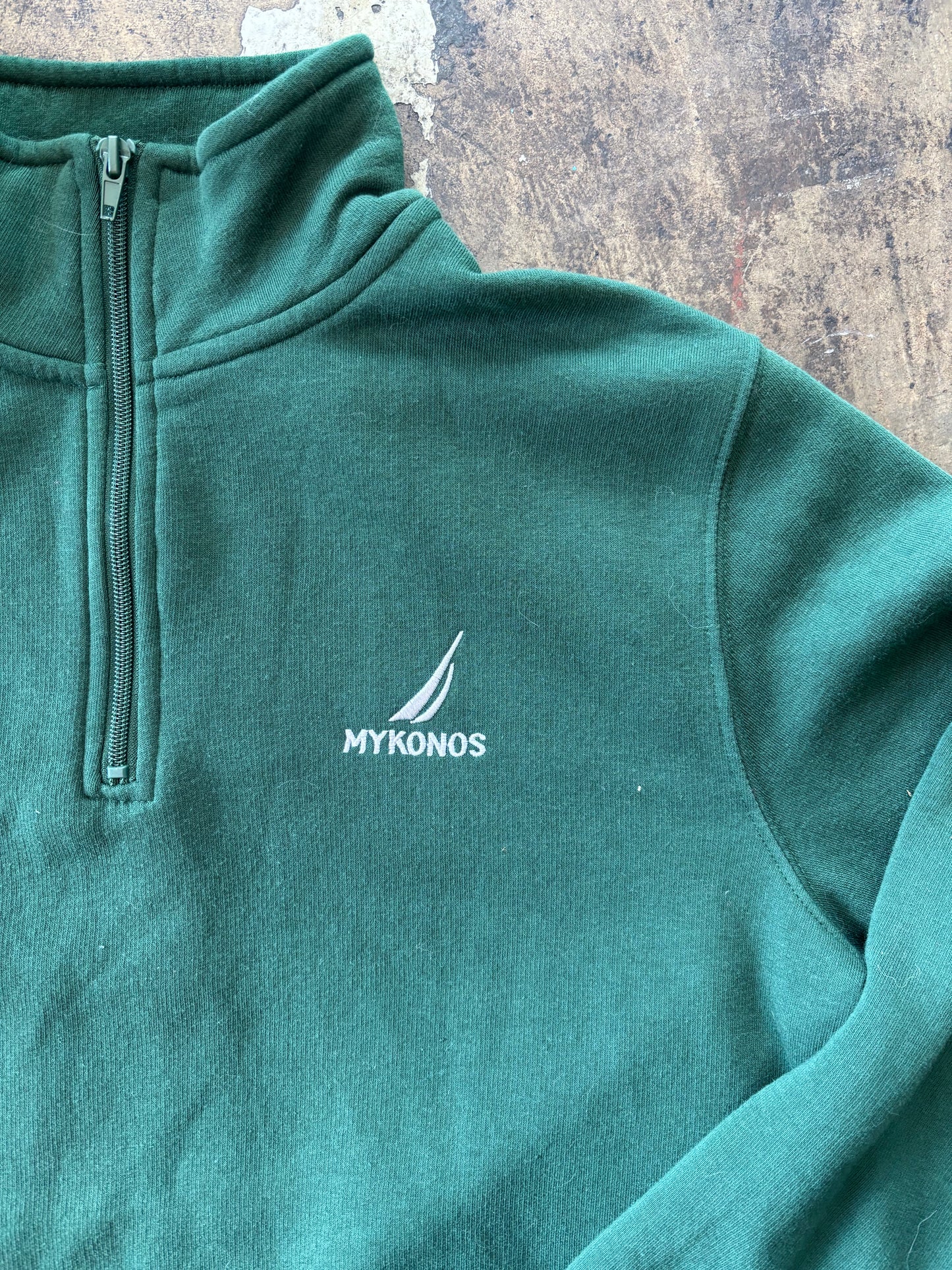 Hunter Green Mykonos Quarter Zip Sweater