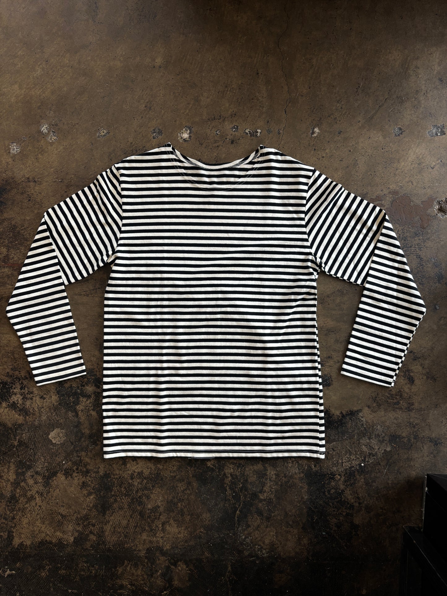 Black + White Stripe Long Sleeve Tee