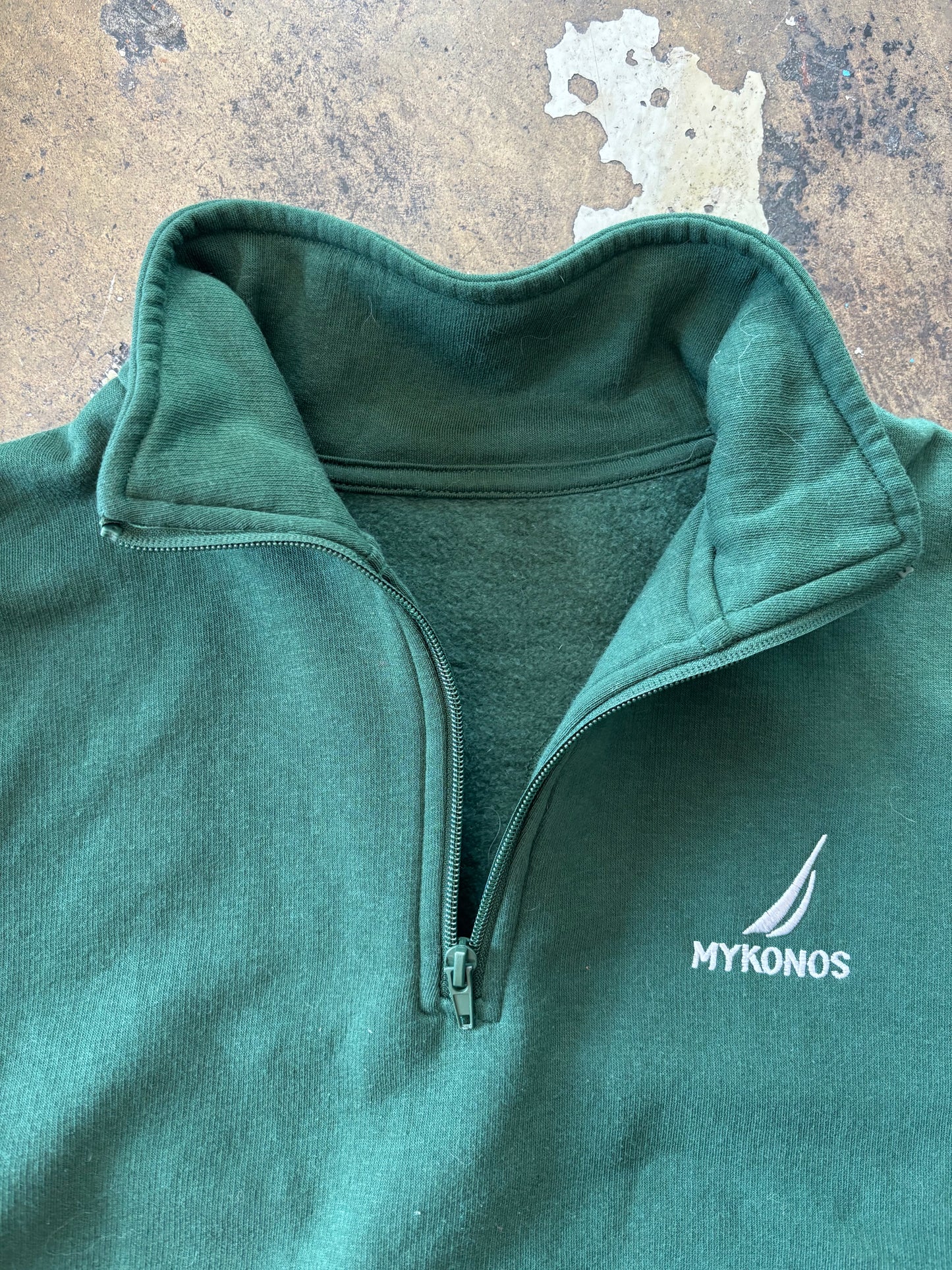 Hunter Green Mykonos Quarter Zip Sweater