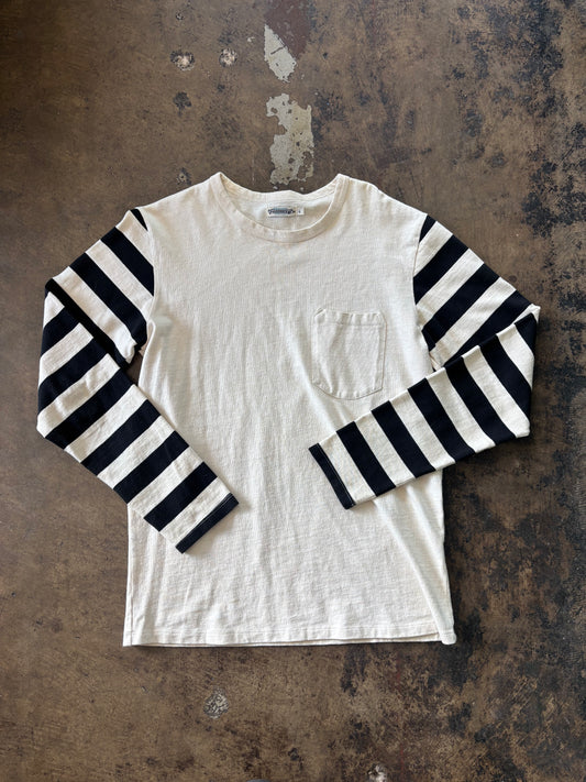 Striped Sleeve Knit Long Sleeve